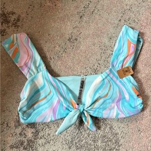 Victorias Secret PINK tie front bikini top size L